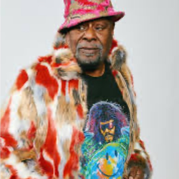 Funkadelic Chinatown Market collaboration fuzzy coat NWT + rare tour shirt - Picture 2 of 12